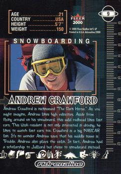 2000 Fleer Adrenaline #9 Andrew Crawford Back